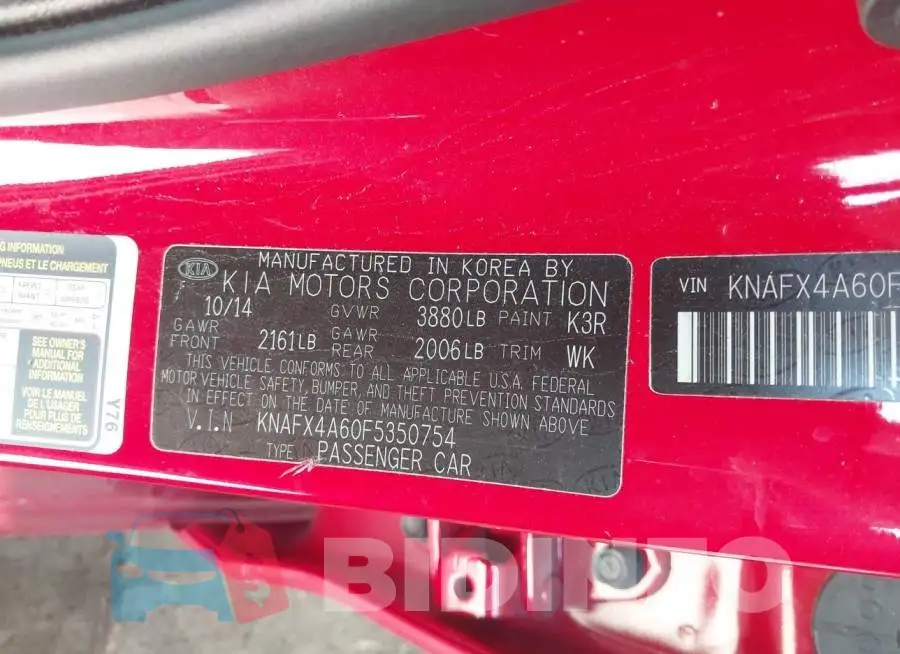 KNAFX4A60F5350754 Photo# 9