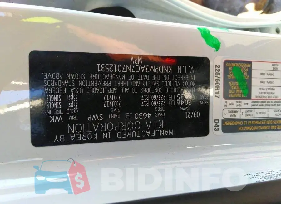 KNDPM3AC7N7012531 Photo# 9