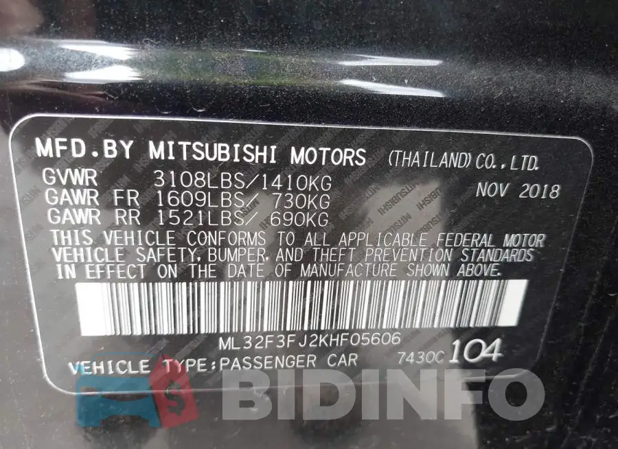 ML32F3FJ2KHF05606 Photo# 9