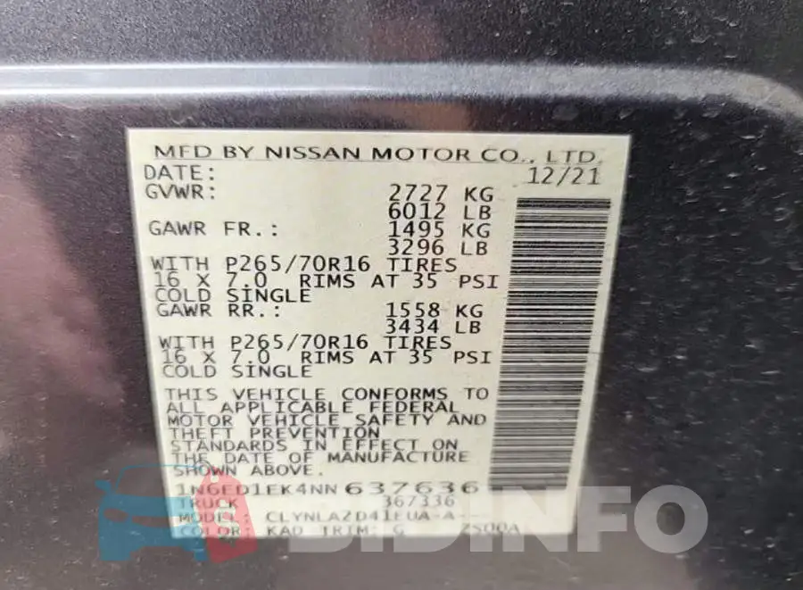 1N6ED1EK4NN637636 Photo# 8