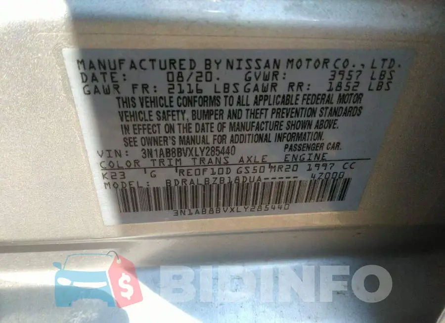 3N1AB8BVXLY285440 Photo# 9