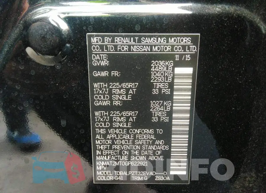 KNMAT2MT0GP622921 Photo# 9