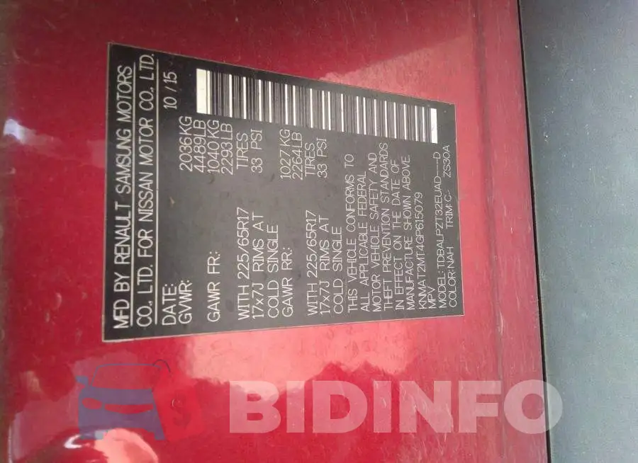 KNMAT2MT4GP615079 Photo# 9