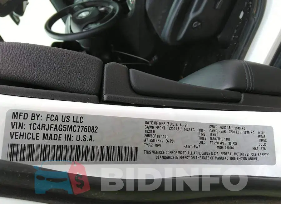 1C4RJFAG5MC776082 Photo# 9