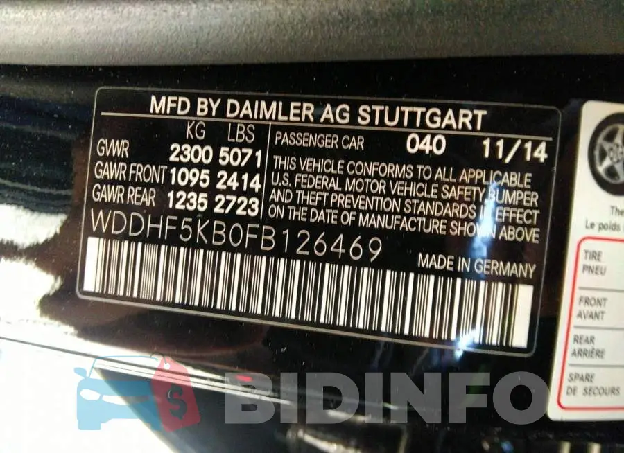 WDDHF5KB0FB126469 Photo# 9