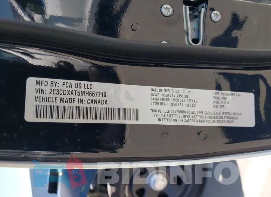 2C3CDXAT5MH667719 Photo# 9