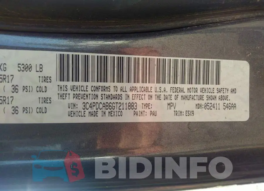 3C4PDCAB6GT211883 Photo# 9