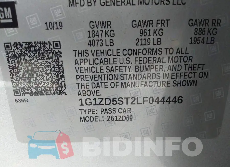 1G1ZD5ST2LF044446 Photo# 9