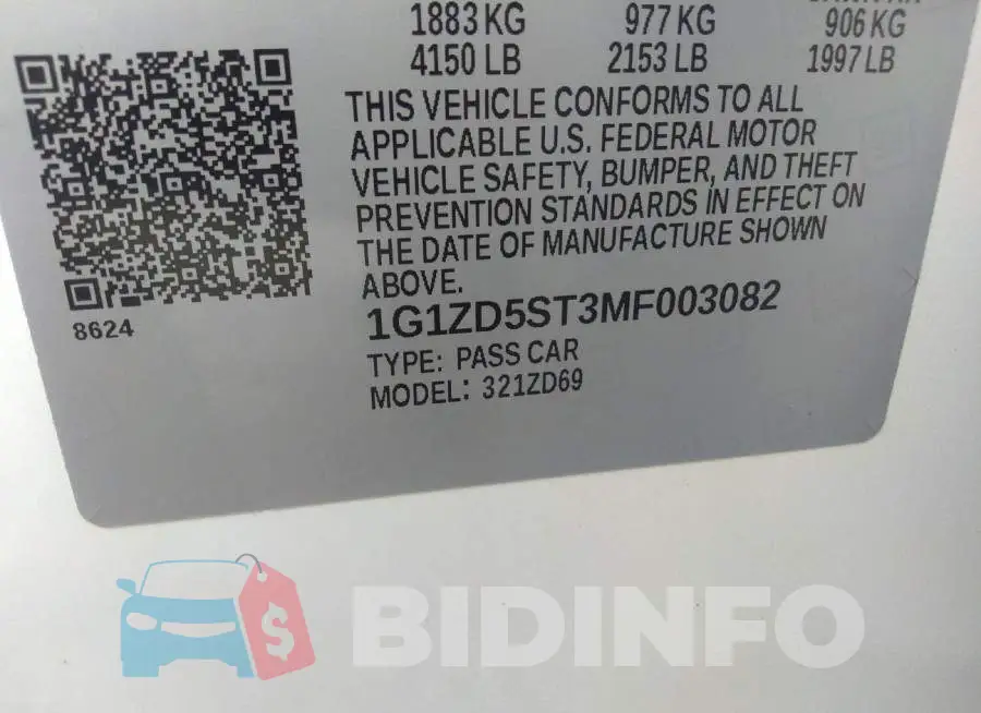 1G1ZD5ST3MF003082 Photo# 9