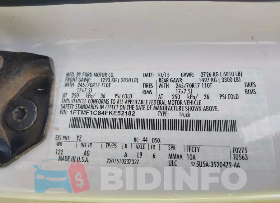 1FTMF1C84FKE52182 Photo# 9