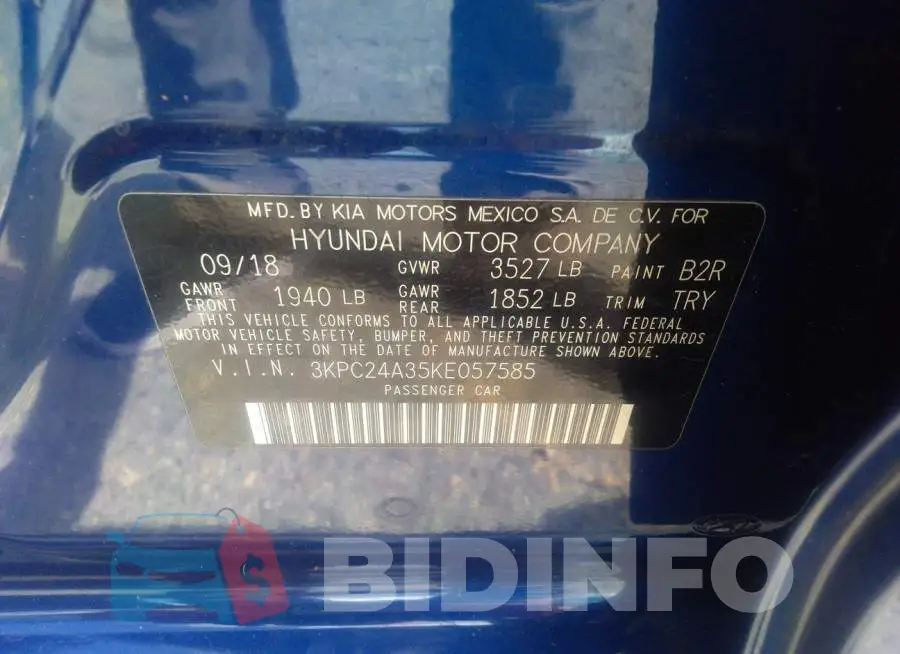 3KPC24A35KE057585 Photo# 9