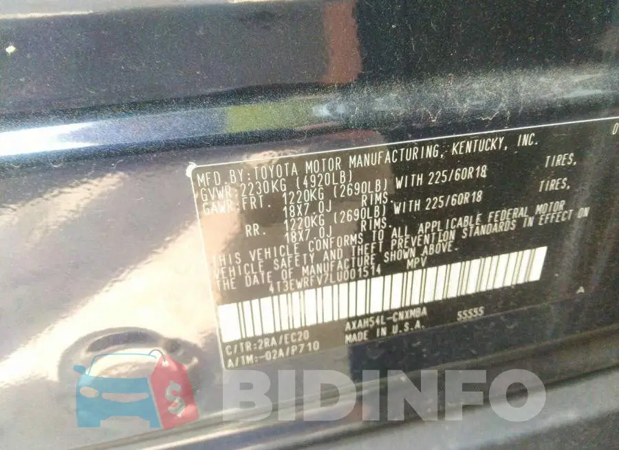 4T3EWRFV7LU001514 Photo# 9