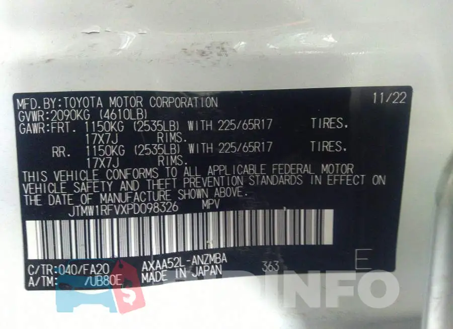 JTMW1RFVXPD098326 Photo# 9