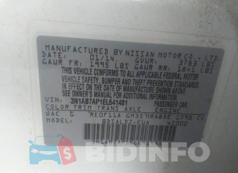 3N1AB7AP1EL641481 Photo# 9