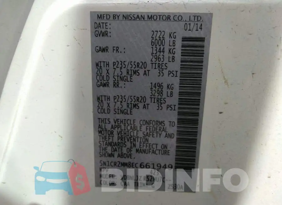 5N1CR2MM8EC661949 Photo# 9