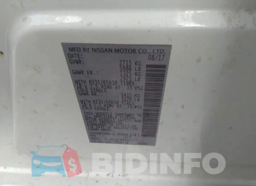 5N1DR2MMXJC606191 Photo# 9