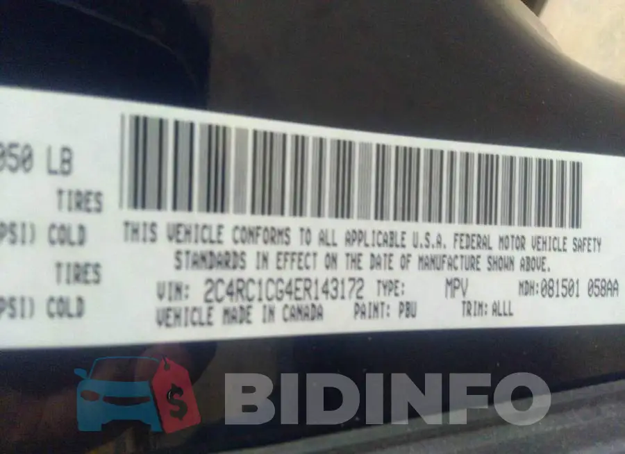 2C4RC1CG4ER143172 Photo# 9