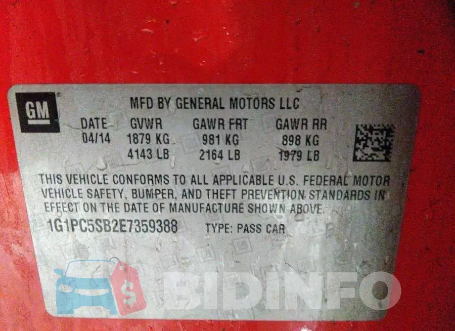 1G1PC5SB2E7359388 Photo# 9