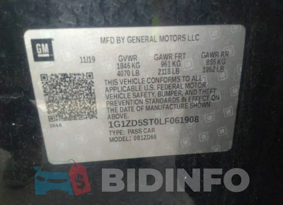 1G1ZD5ST0LF061908 Photo# 9