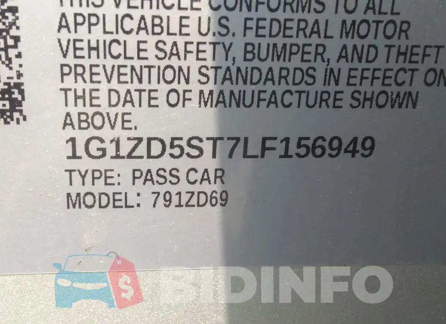 1G1ZD5ST7LF156949 Photo# 9