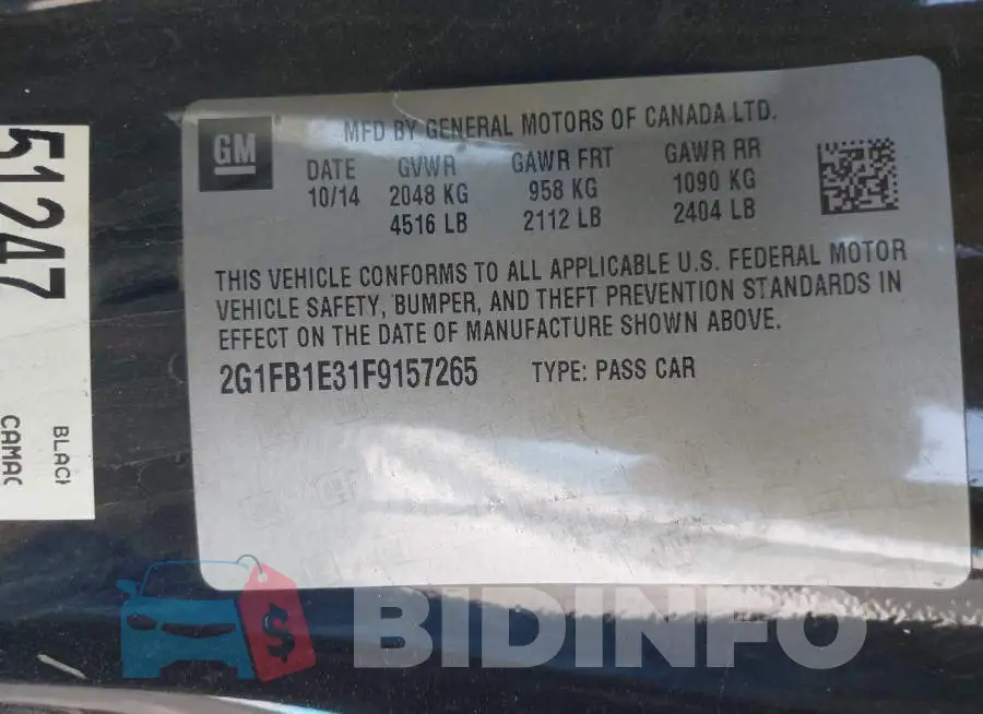 2G1FB1E31F9157265 Photo# 9