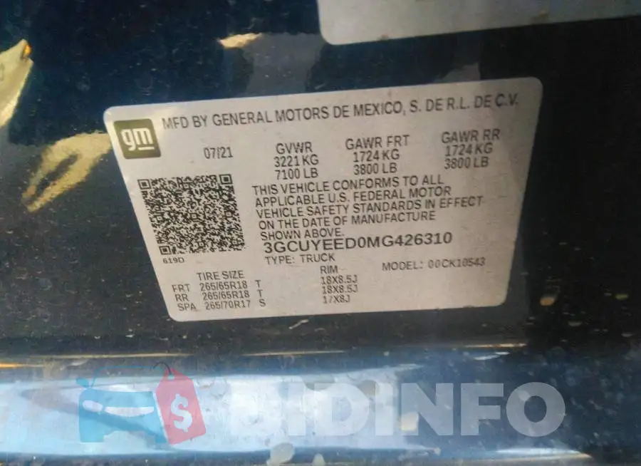 3GCUYEED0MG426310 Photo# 9