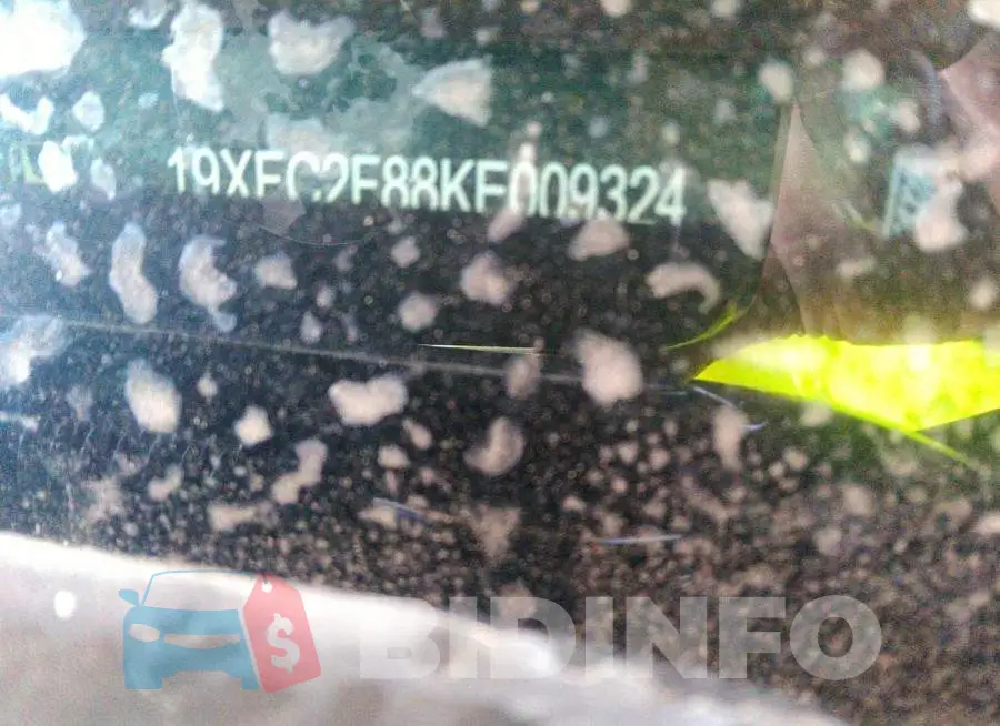 19XFC2F88KE009324 Photo# 9