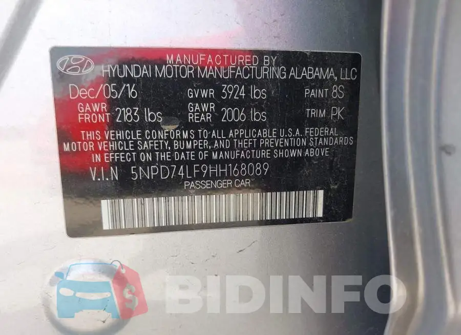 5NPD74LF9HH168089 Photo# 9