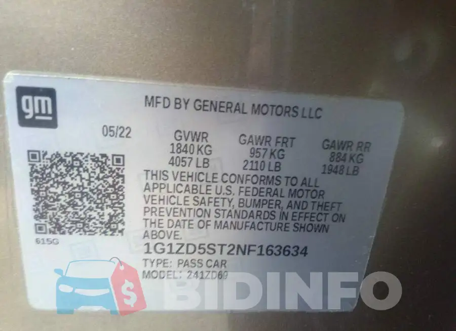 1G1ZD5ST2NF163634 Photo# 9