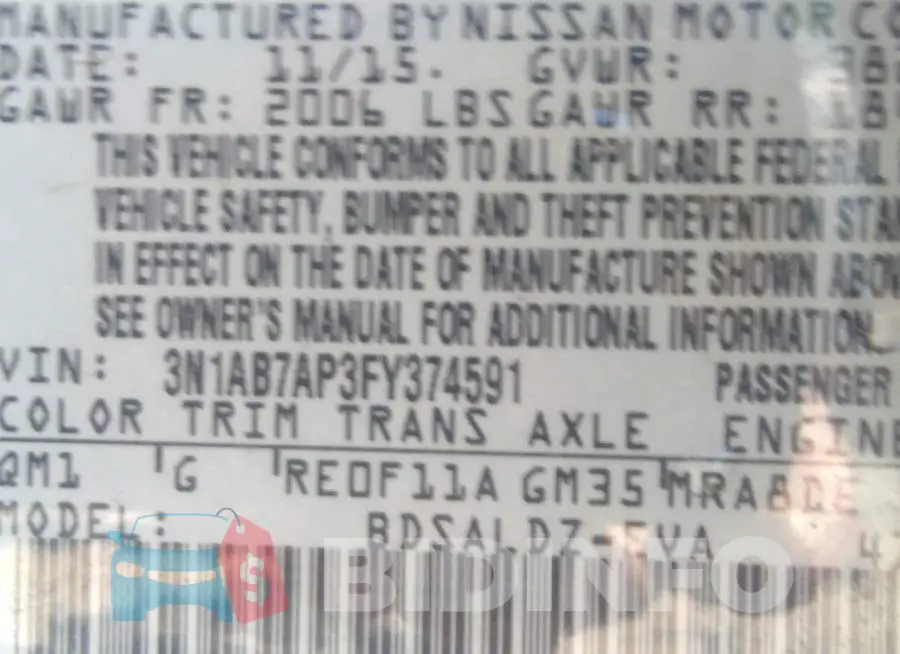 3N1AB7AP3FY374591 Photo# 9