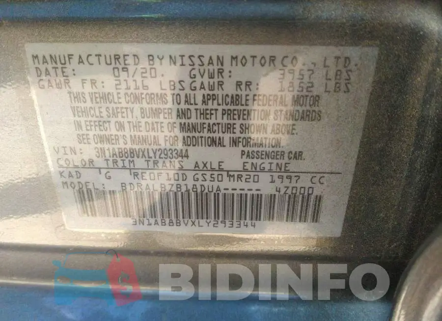 3N1AB8BVXLY293344 Photo# 9