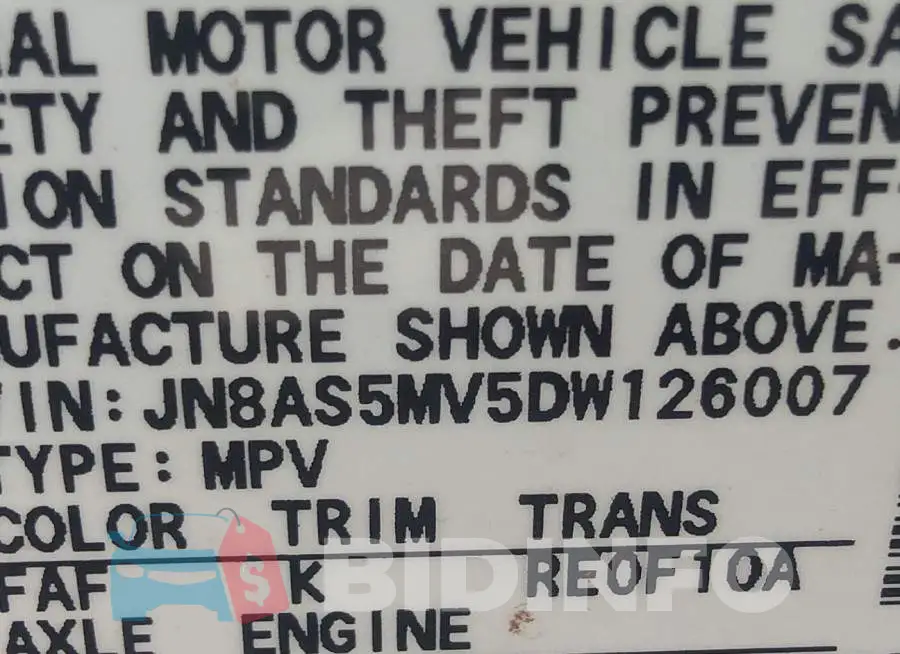 JN8AS5MV5DW126007 Photo# 9
