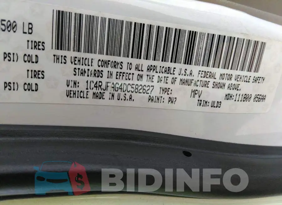 1C4RJFAG4DC582627 Photo# 9