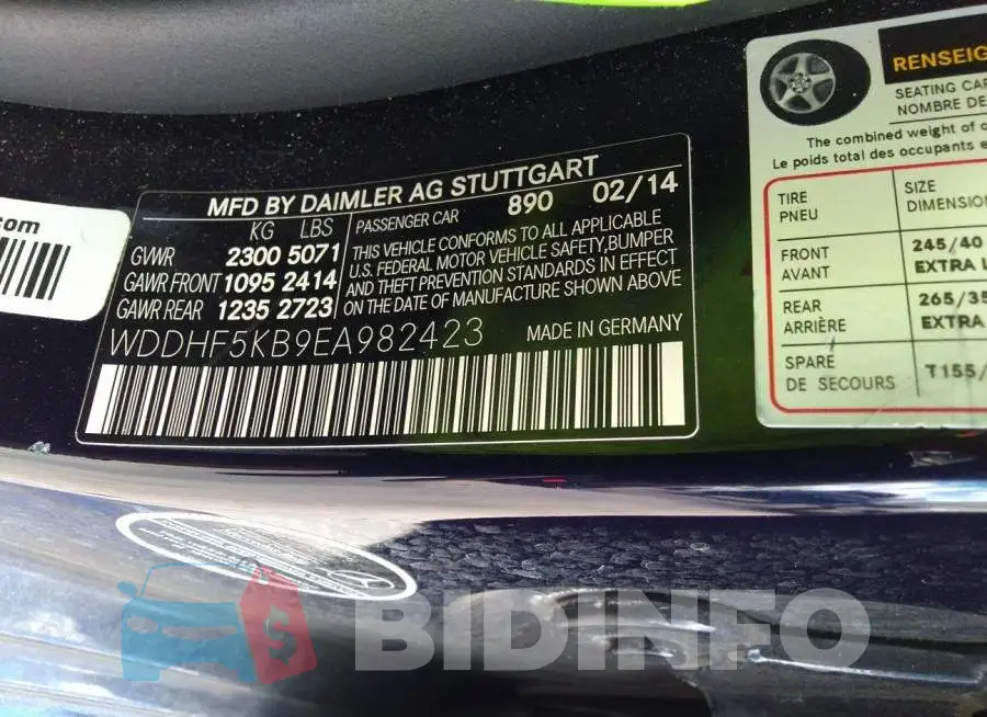 WDDHF5KB9EA982423 Photo# 9