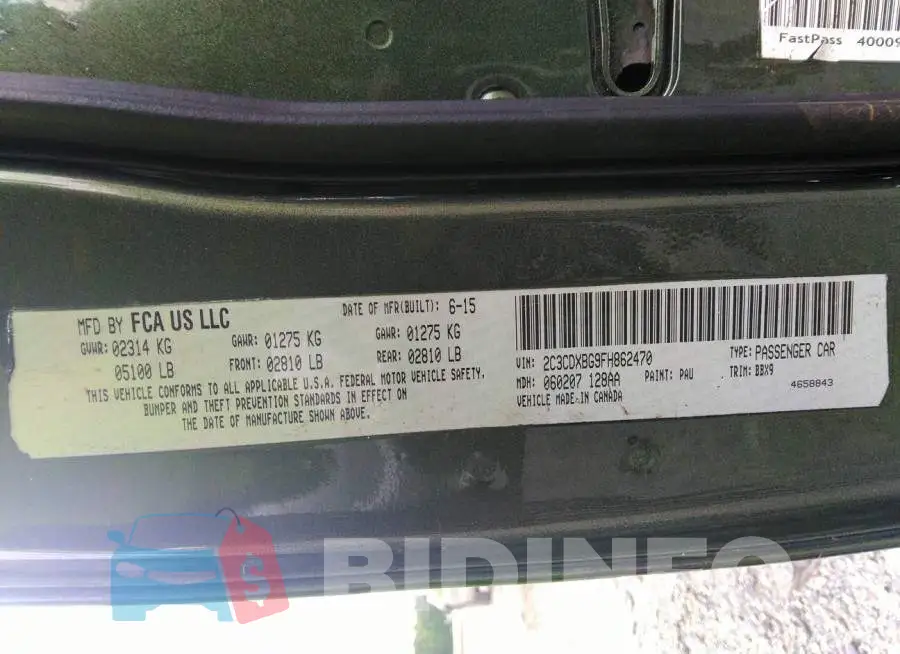2C3CDXBG9FH862470 Photo# 9