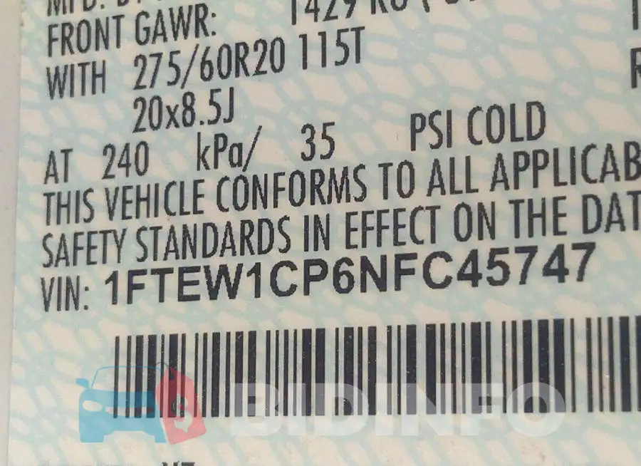 1FTEW1CP6NFC45747 Photo# 9