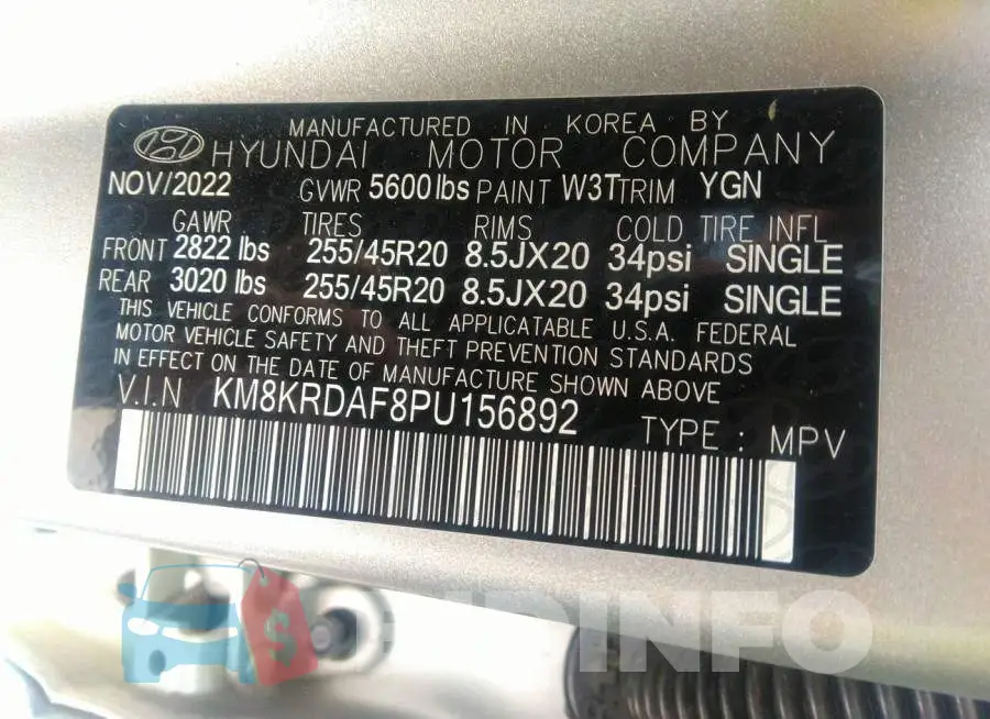 KM8KRDAF8PU156892 Photo# 9