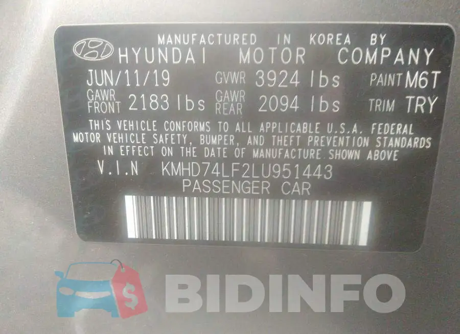 KMHD74LF2LU951443 Photo# 9
