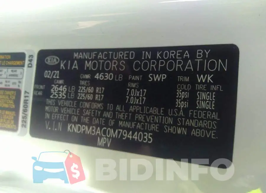 KNDPM3AC0M7944035 Photo# 9