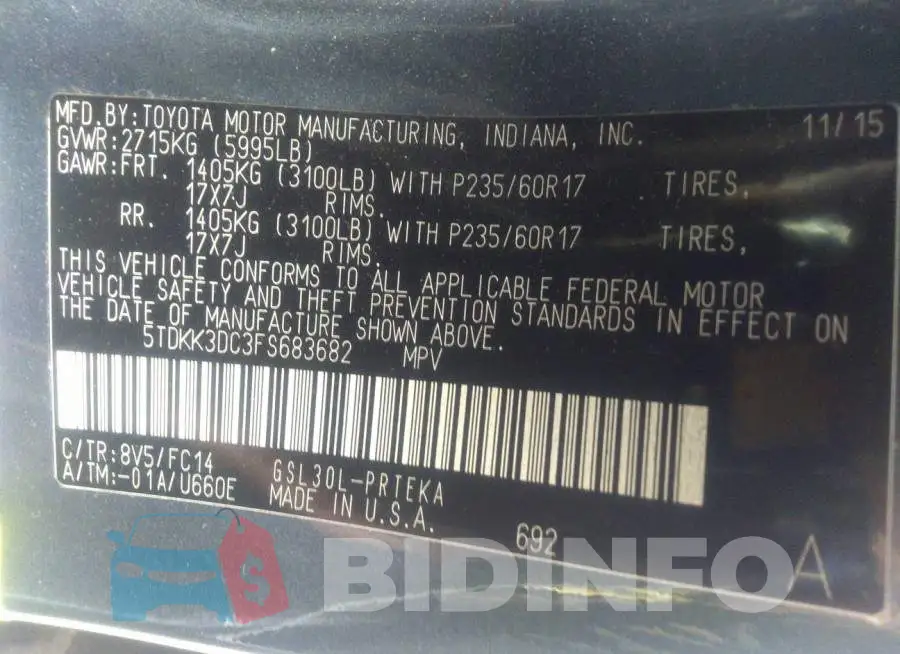 5TDKK3DC3FS683682 Photo# 9