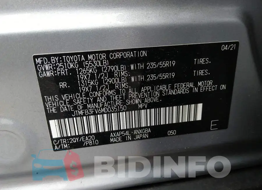 JTMFB3FV6MD035150 Photo# 9
