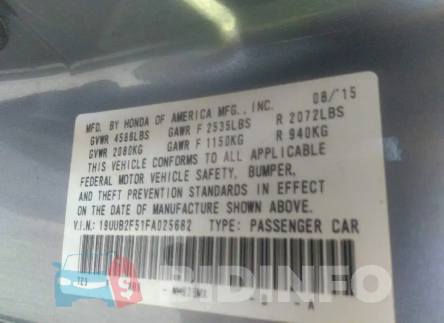 19UUB2F51FA025682 Photo# 9
