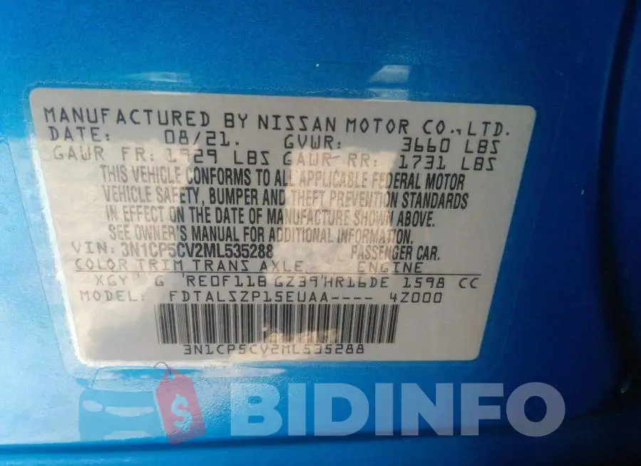 3N1CP5CV2ML535288 Photo# 9
