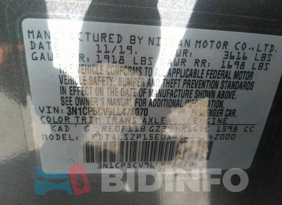 3N1CP5CV9LL478070 Photo# 9