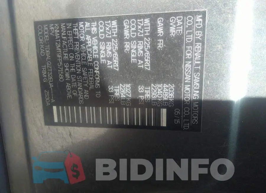 KNMAT2MT9FP571580 Photo# 9
