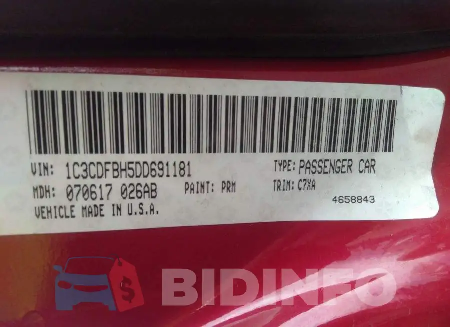 1C3CDFBH5DD691181 Photo# 9