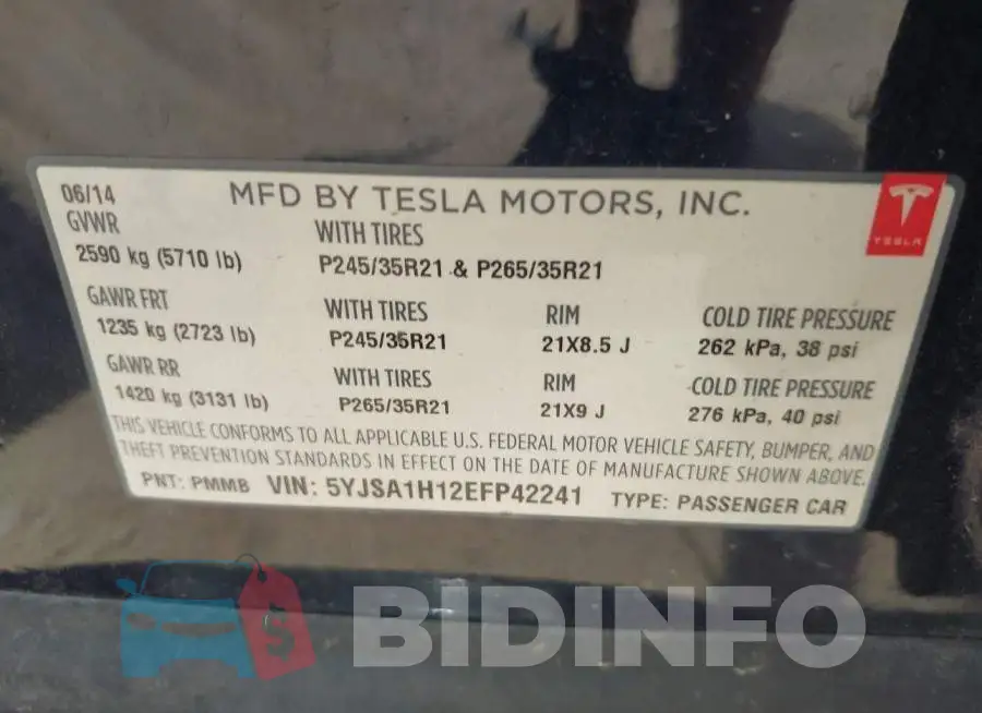 5YJSA1H12EFP42241 Photo# 9