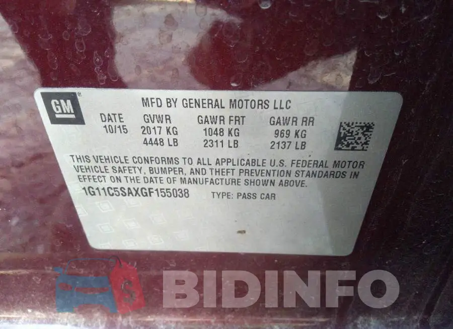 1G11C5SAXGF155038 Photo# 9