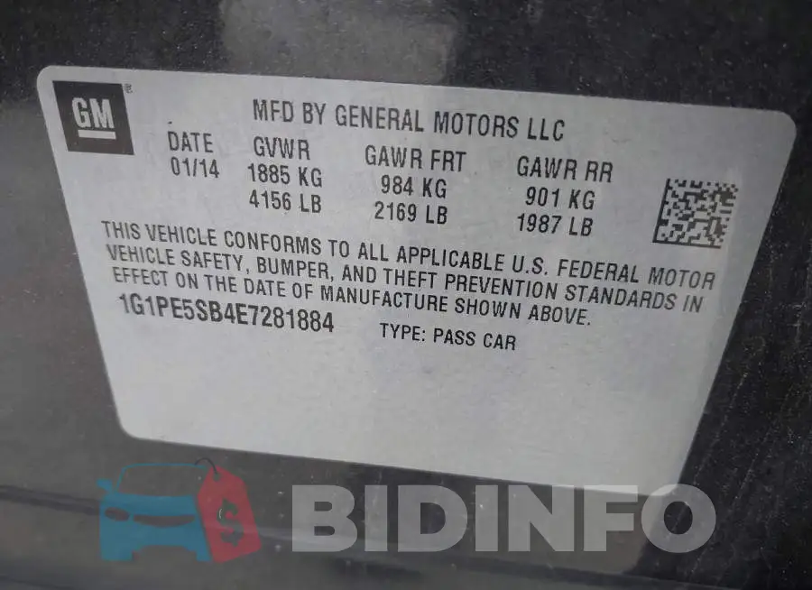 1G1PE5SB4E7281884 Photo# 9