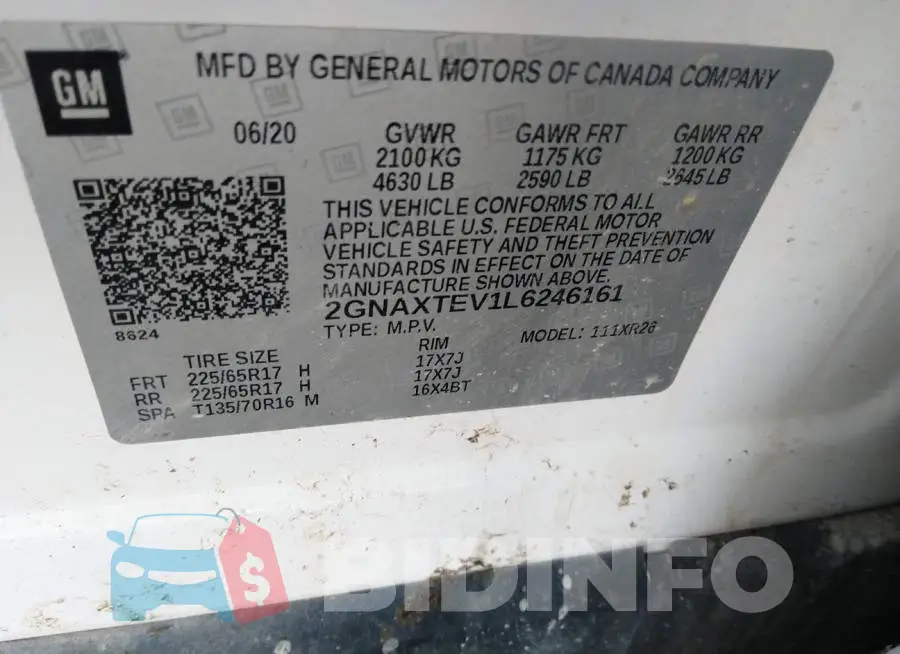 2GNAXTEV1L6246161 Photo# 9